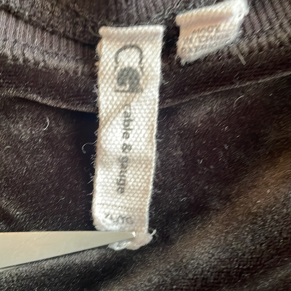 Cable and gauge Solid Velour Black Sweatshirt - Picture 3 of 5